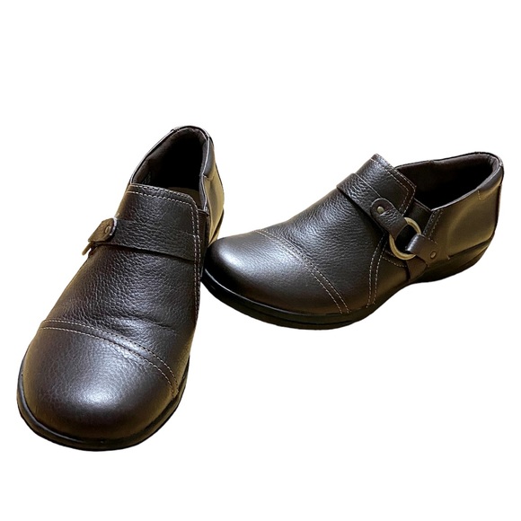 CLARKS Cheyn Fame Leather Slip On Women’s Size 8 - Picture 6 of 9